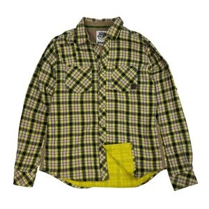 Vintage Y2K Akademiks Button Up Shirt Mens Size L‎ Plaid Skateboarding Hip Hop